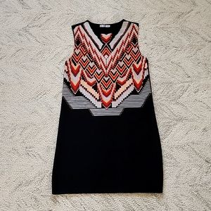 Zara Aztec Print Black Dress